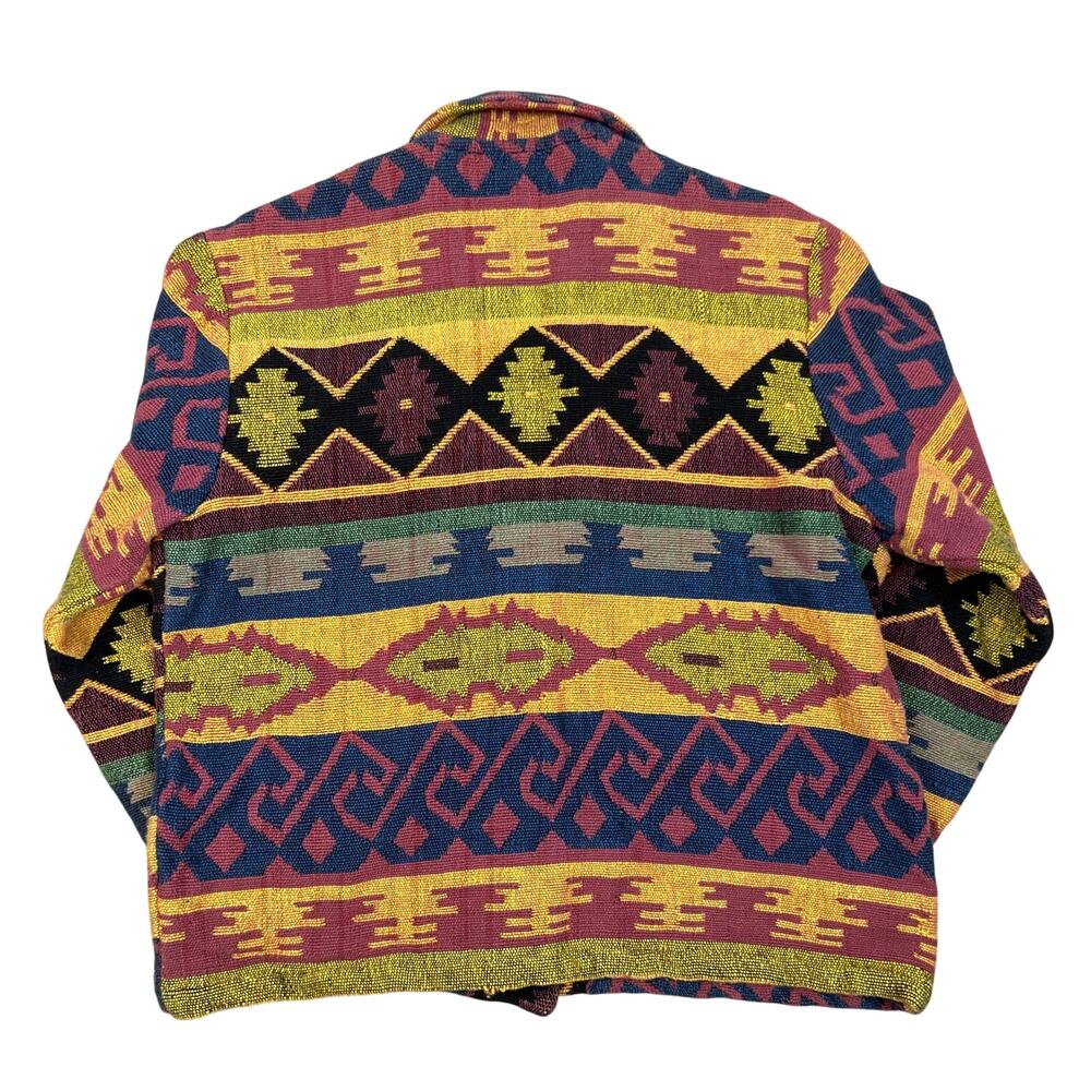 Women's Aztec Print Button Front Collared Western… - image 3